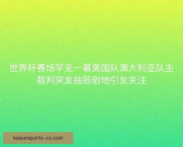 世界杯赛场罕见一幕美国队澳大利亚队主裁判突发抽筋倒地引发关注